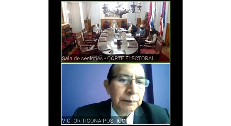 JNE y Corte Electoral de Uruguay intercambian experiencias en manejo de comicios en la pandemia