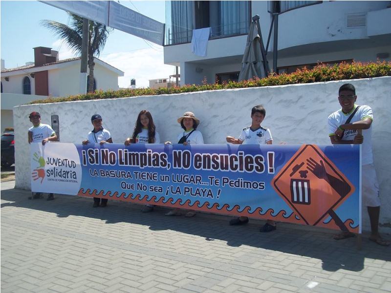 "Juventud Solidaria" organizó campaña sobre el cuidado del medio ambiente