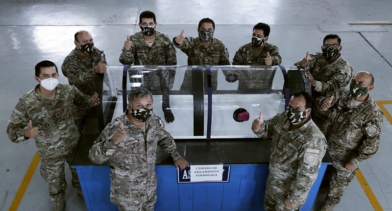 La FAP  fabrica cámaras de aislamiento para covid-19 con material aeronáutico