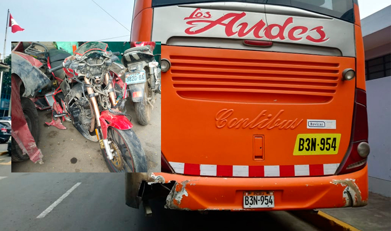 Joven otuzcano pierde la vida al chocar contra parte trasera de bus
