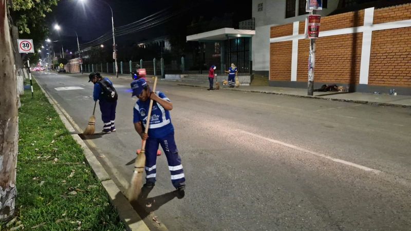 Trujillo: Segat intensifica limpieza de la ciudad con jornadas nocturnas