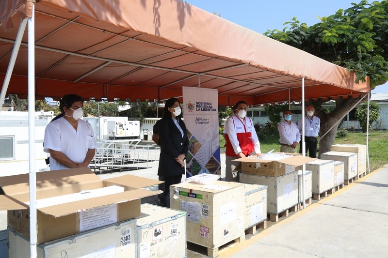 Llegan 5 ventiladores mecánicos para reforzar UCI del Hospital Regional de Trujillo