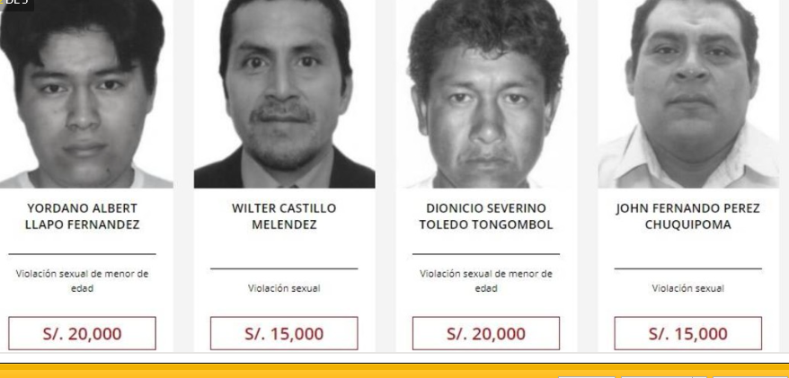 La Libertad: 22 buscados por violación sexual que están en lista de recompensas