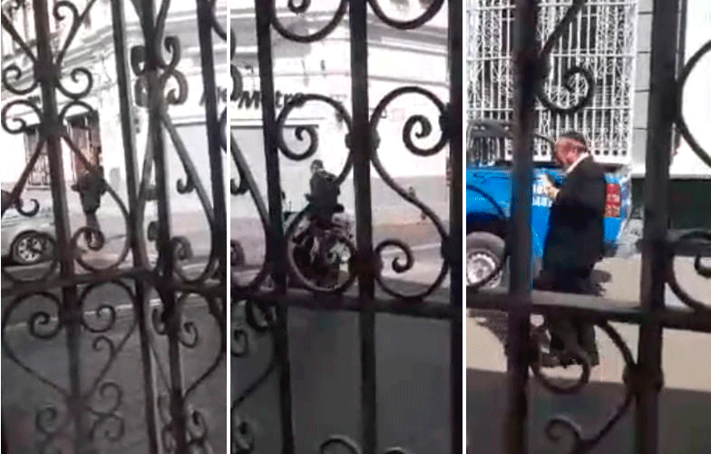 Abejas africanas atacan a excongresista Luis Alva Castro cerca a la Casa del Pueblo en Trujillo