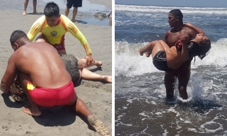 Cinco personas rescatadas de morir ahogadas en playas liberteñas