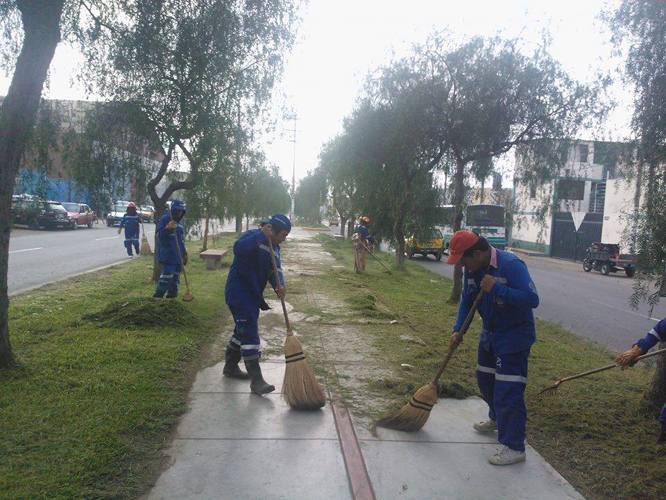 Segat realizó mantenimiento de áreas verdes en varios sectores de Trujillo