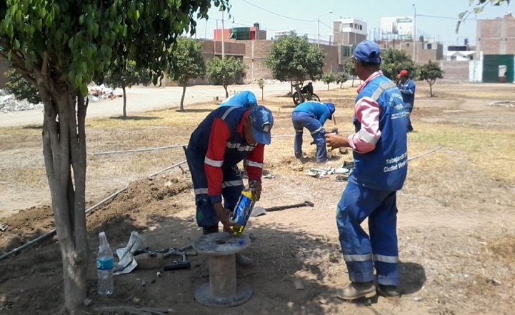 Coprosec de Trujillo gestiona mantenimiento de parques en Natasha Alta