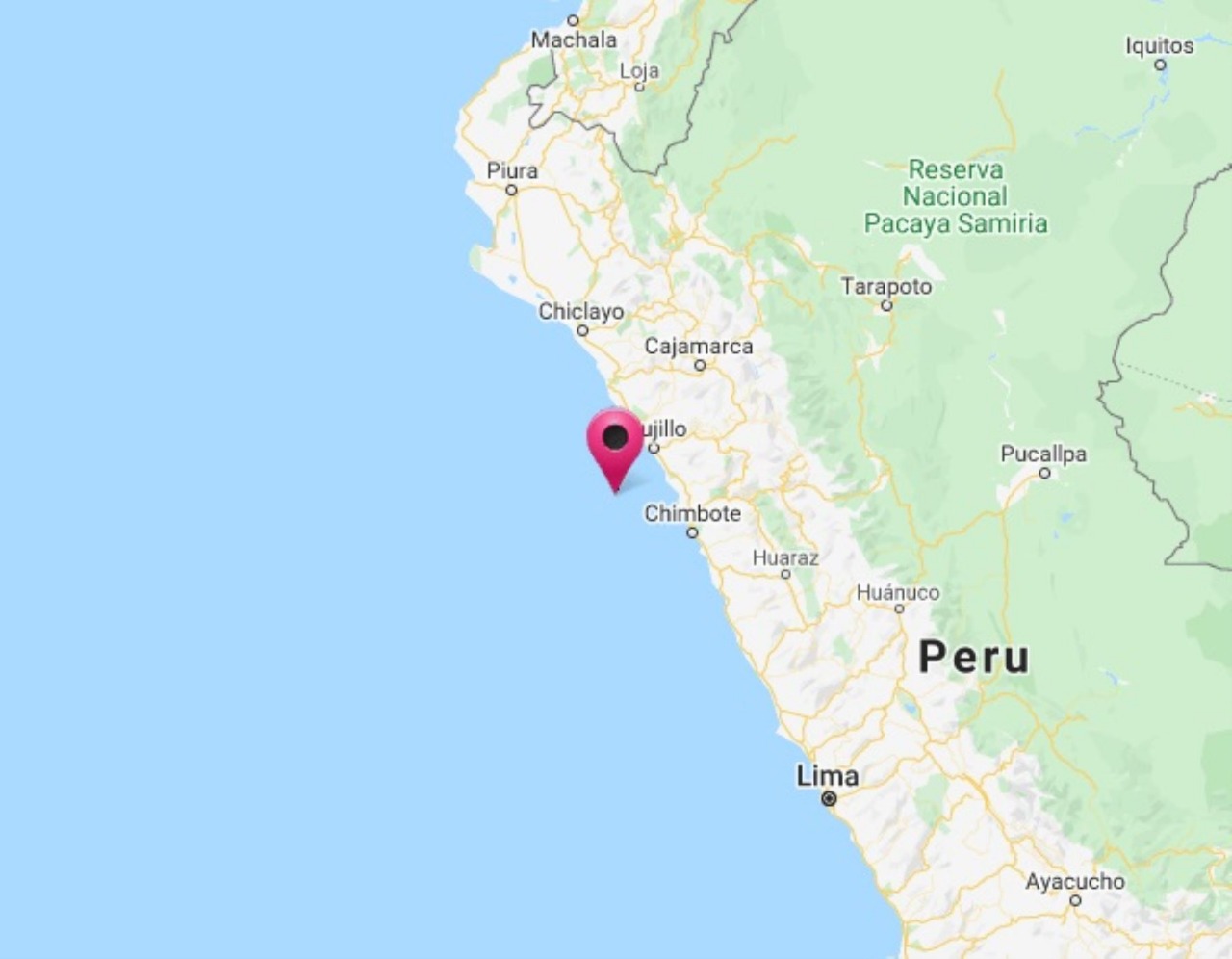 En Salaverry se registró sismo de magnitud 4.1