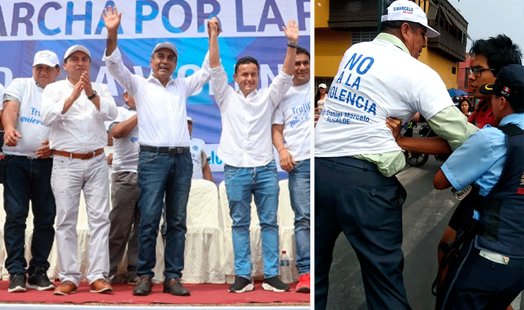 Trujillo: violencia y política interrumpieron la llamada "Marcha por la Paz"