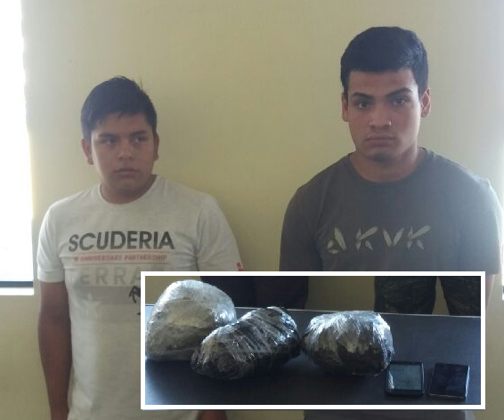 La Esperanza: detienen a sujetos con dos kilos de marihuana