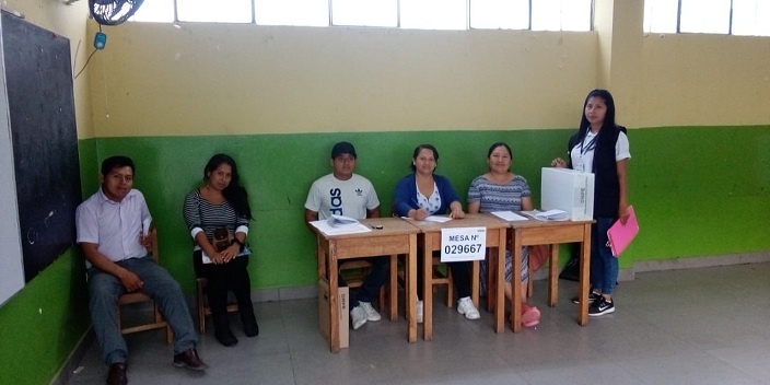 Según el JNE el 90 % de mesas de sufragio fueron instaladas a tiempo