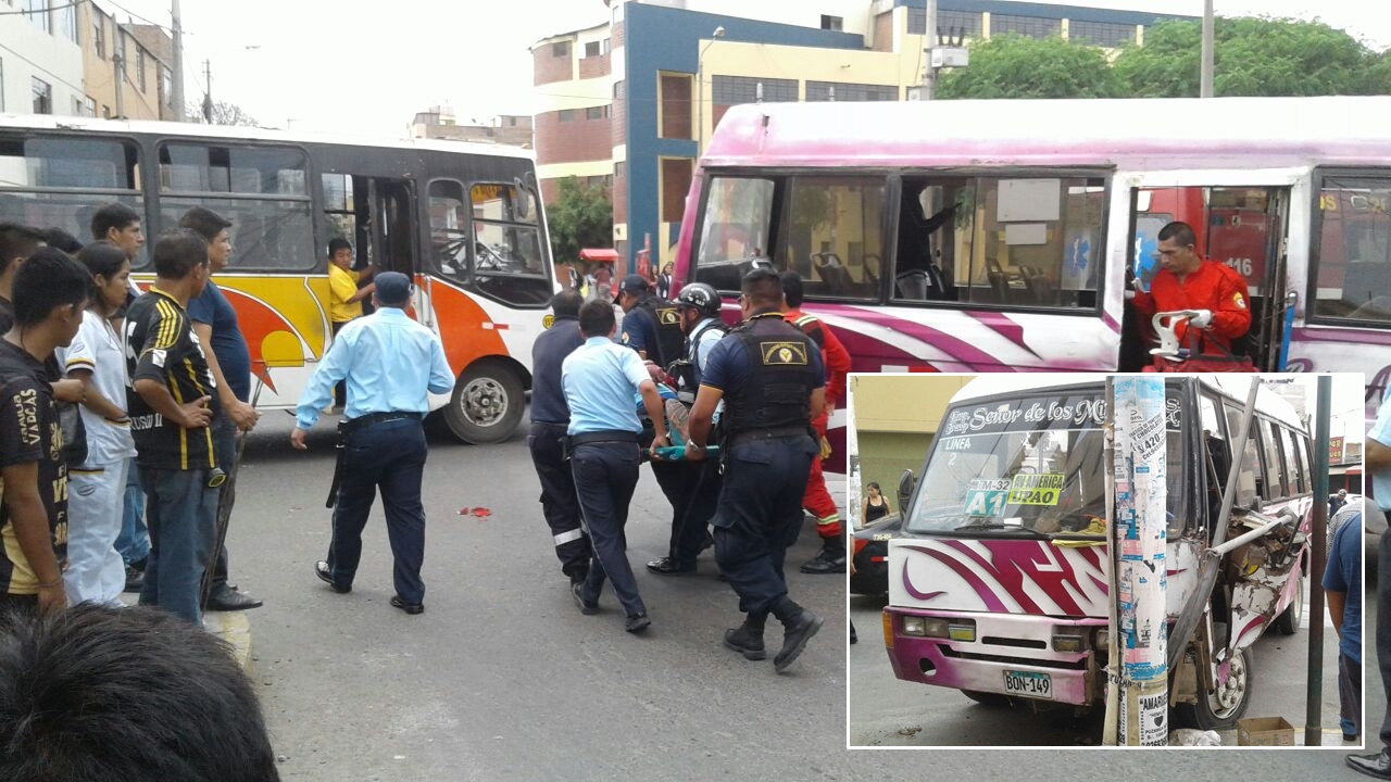 Trujillo: Mujer resulta herida en choque de micro