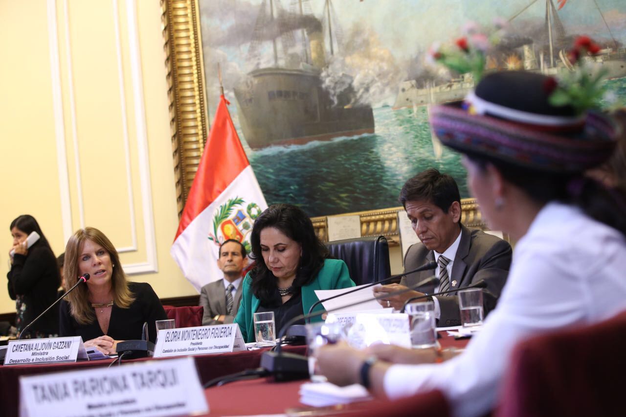 Ministra Aljovín expuso en el Congreso medidas para reducir la anemia y desnutrición crónica infantil