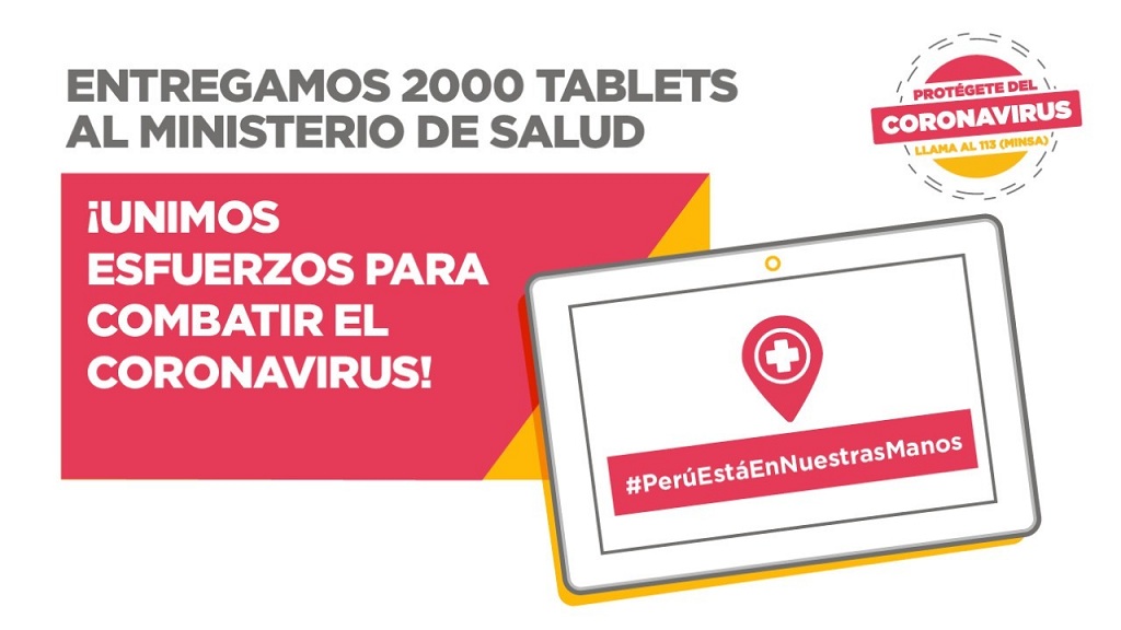 Ministerio de Transportes dona 2 mil tablets al Minsa para facilitar su trabajo
