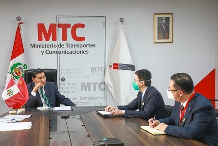 Titular del MTC acuerda con Embajada China facilitar una solución técnica para obras cuestionadas 