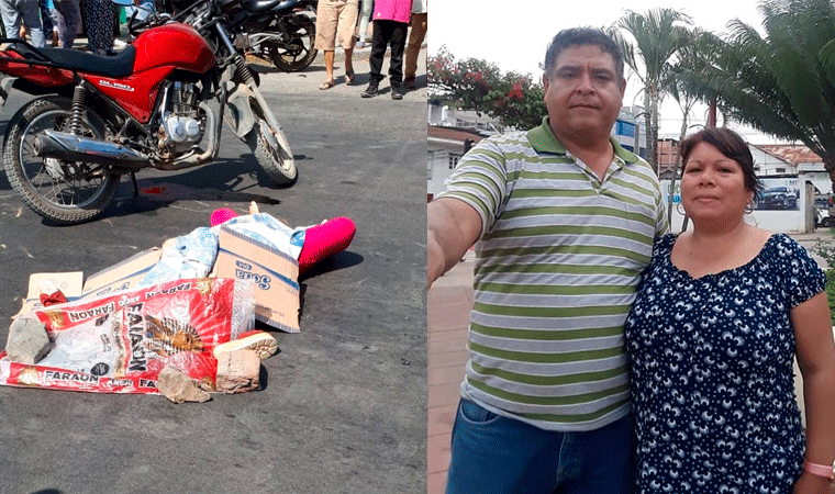 La Esperanza: mujer muere arrollada por camión y pareja sobrevive