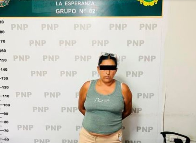 Capturan a implicada en asalto a mano armada a una transeúnte en la plaza de armas de Trujillo