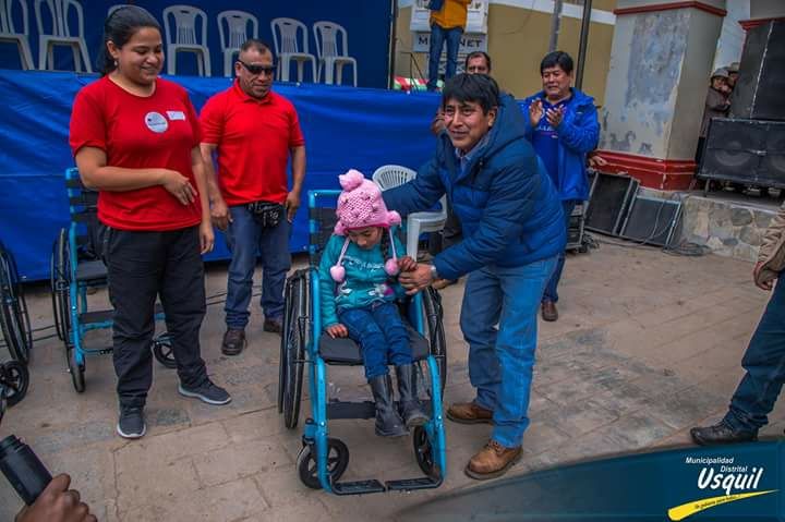 Municipalidad Distrital de Usquil entregó 100 sillas de ruedas a personas discapacitadas