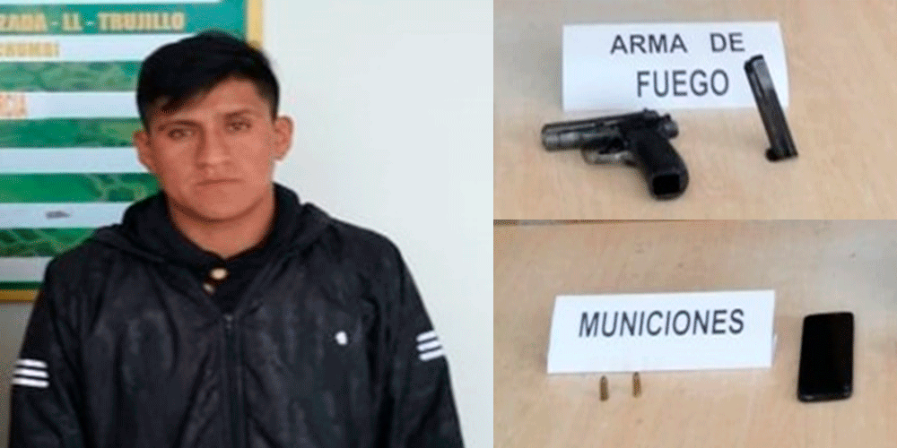 Detienen a sujeto que asaltaba a mano armada junto a un adolescente en Virú