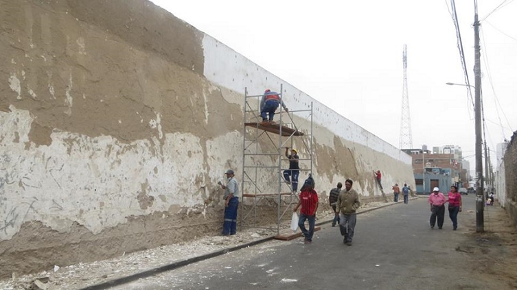 Avanzan trabajos de restauración de La Muralla y Baluarte de Trujillo