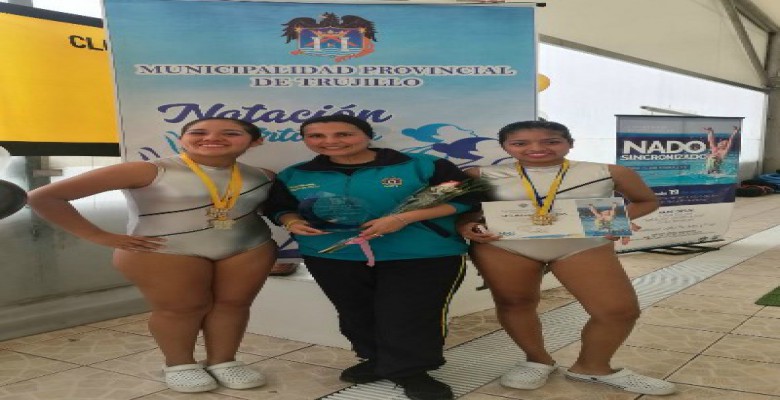 Nadadoras trujillanas lograron medalla de oro en campeonato de nado sincronizado