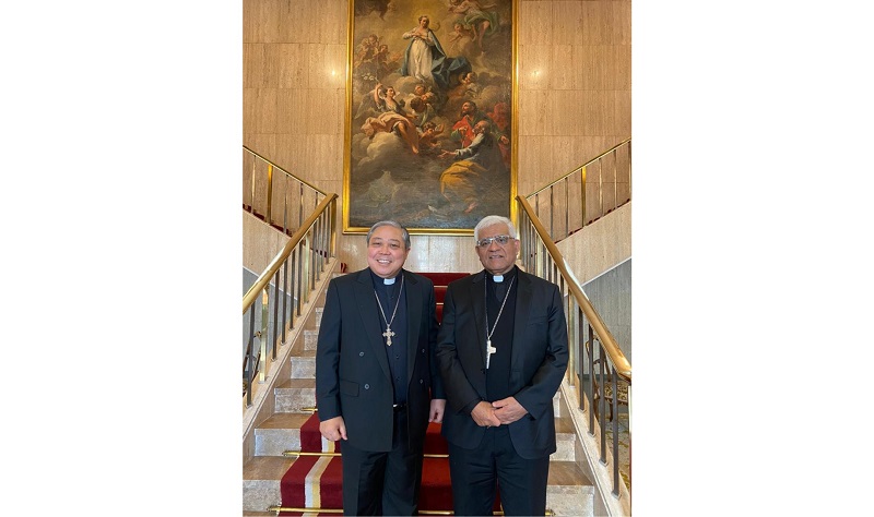 Monseñor Miguel Cabrejos  se reunió con jefe de delegación de la Santa Sede ante la COP 25 