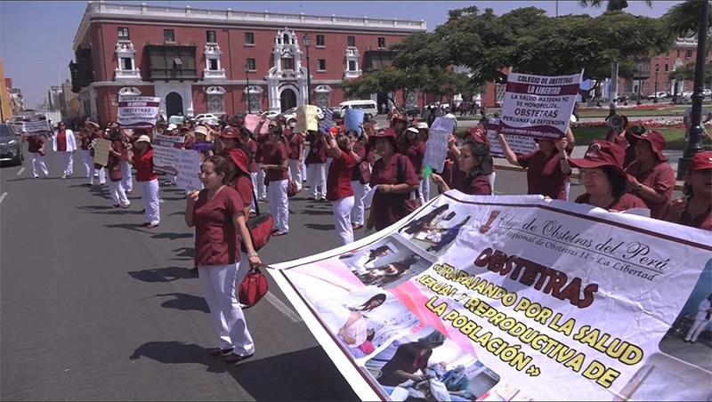 Obstetras marchan contra la "Ley Tapia" 