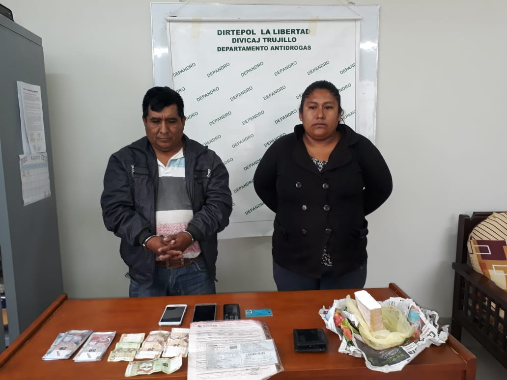 Víctor Larco: pareja guardaba más de medio kilo de clorhidrato de cocaína en el auto