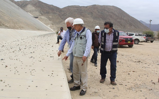 Realizan inspección en la presa Palo Redondo de Chavimochic 