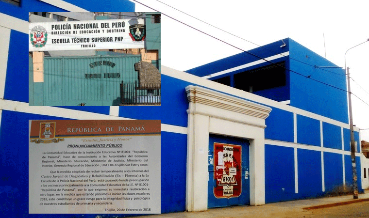 Comunidad educativa de colegio República de Panamá pide reubicación de internos de ex Floresta