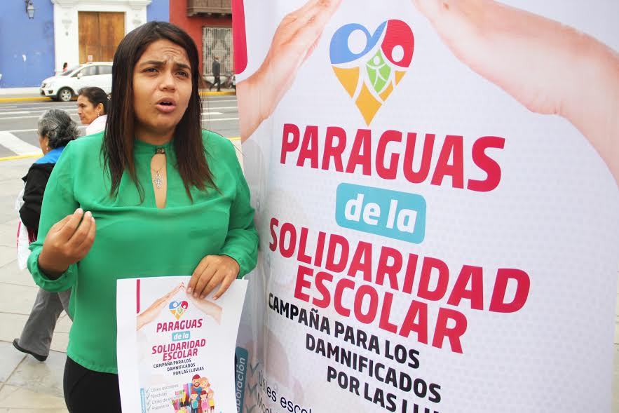 Convocan a trujillanos a colaborar con "Paraguas de la solidaridad escolar"