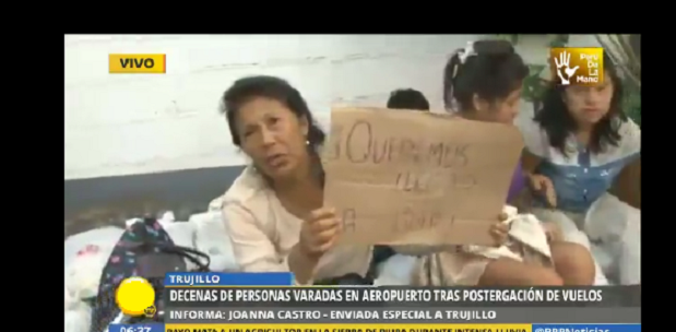 Decenas de personas varadas en aeropuerto de Trujillo por cierre parcial de vuelos FAP