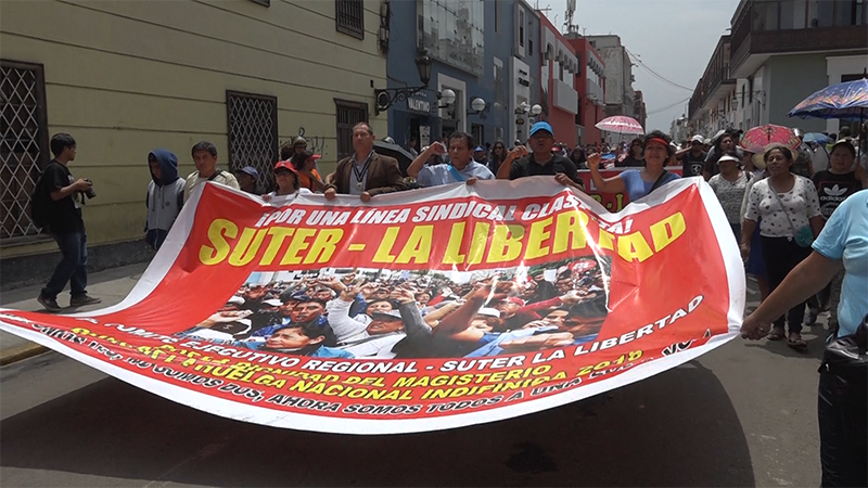 Profesores acataron paro de 24 horas en La Libertad