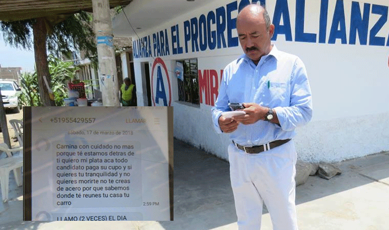 Moche: teniente gobernador denuncia ser víctima de extorsión 