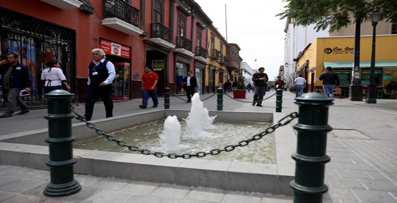 Piletas del paseo peatonal Pizarro están completamente operativas