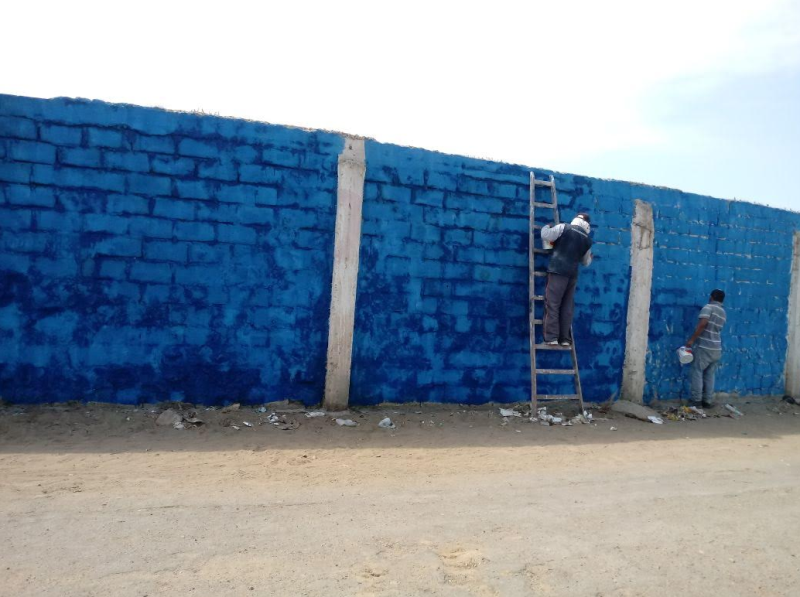 La Esperanza: pintan estadio municipal Víctor Raúl con colores de Alianza para el Progreso