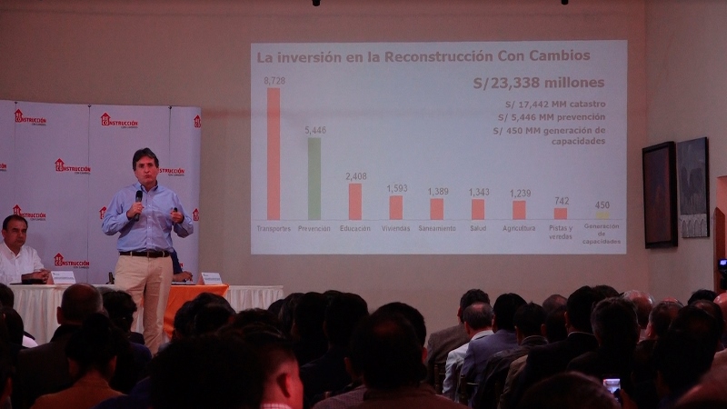 Pablo De la Flor presentó el plan de reconstrucción en La Libertad