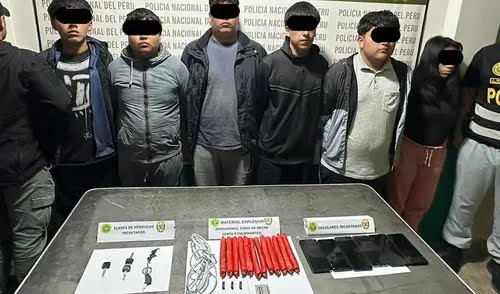 PNP frusta entrega de explosivos en pleno centro de Trujillo