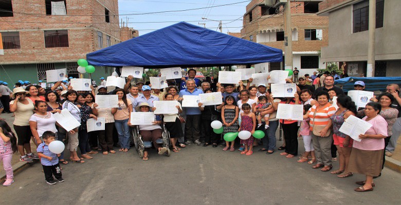 Trujillo: más de 400 familias obtienen titularidad de sus viviendas en primer trimestre del 2018