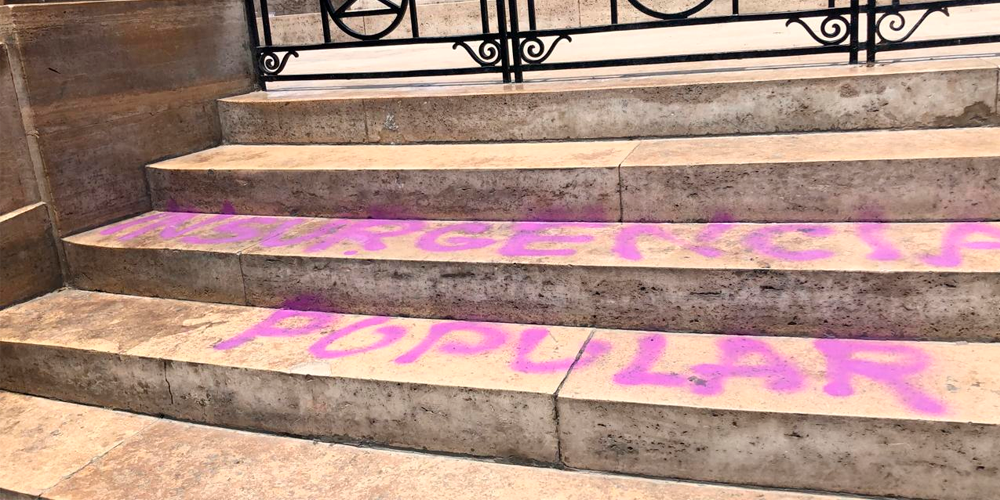 Trujillo: Colectivo rechaza acusaciones de haber ocasionado las pintas en monumento