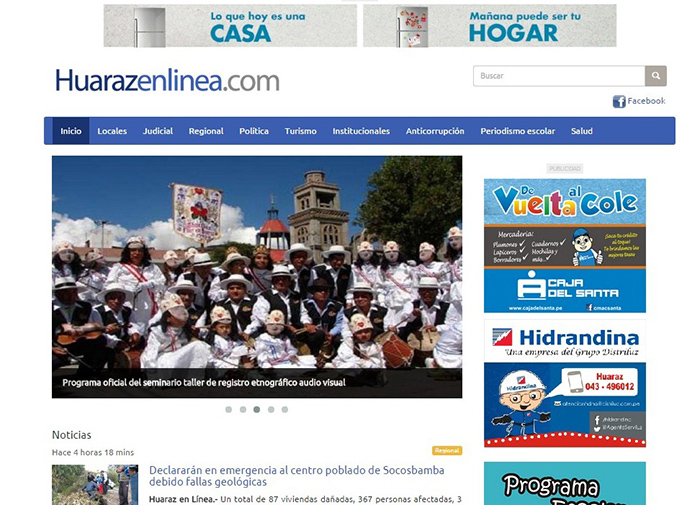 Huaraz en Línea renovó su diseño