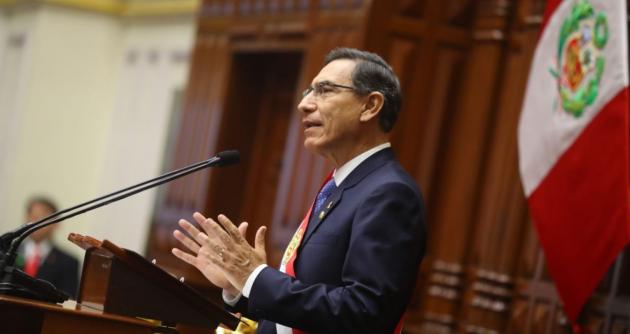 Presidente Vizcarra propone adelanto de elecciones generales al 2020