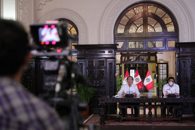 Presidente Vizcarra confirma 12,491 casos con covid-19