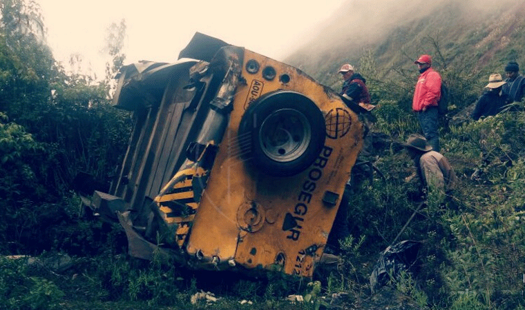 Pataz: vehículo de Prosegur se desbarranca y cuatro personas mueren