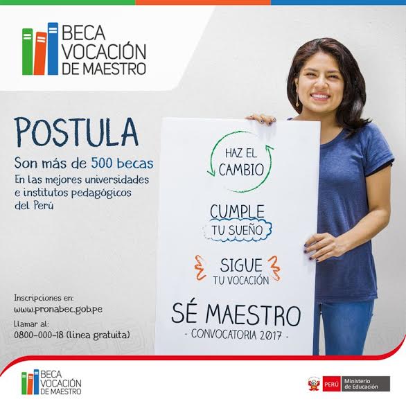Trujillo: Pronabec convoca a la beca “Vocación de Maestro” en todo el país 