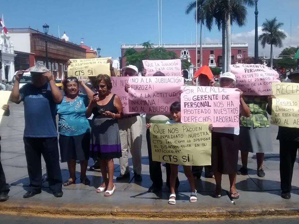 Cesan a trabajadores por límite de edad en municipalidad de Trujillo 