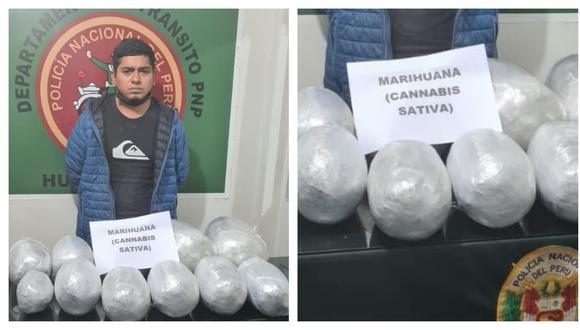 Huamachuco: detienen a hombre cargando costal con 15 kilos de marihuana
