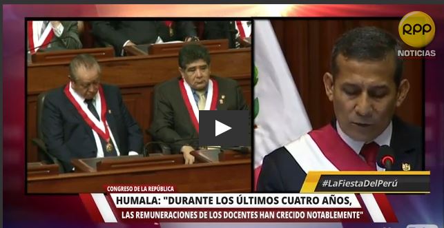 Congresista liberteño duerme durante mensaje presidencial