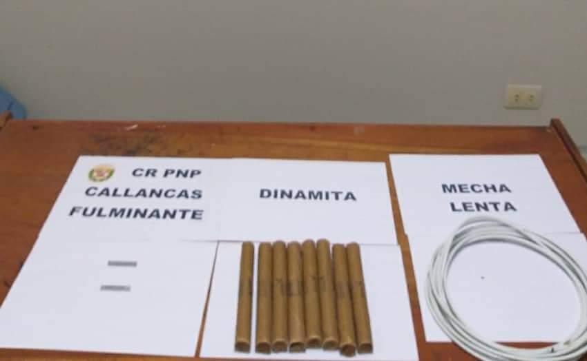 Otuzco: decomisan dinamita  que iba a ser utilizada en minería ilegal