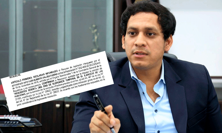 Trujillo: inhabilitan por un año a Luis Valdez por caso del ex complejo Chicago